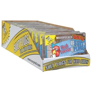 212 MAIN Woodpecker Treat Suet Plugs - 11oz All-Seasons Soft Dough Wild Bird Feed, Year-Round Bird Feeding Supply CS12689