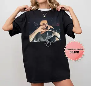 [100% Cotton][Graphic Tee]Bieber Heart Sign  Comfort Colors Shirt, Music Tour 2026 Tee