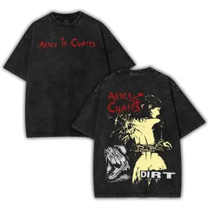 Vintage Alice In Chains Dirt Band 2025 Tour Merch, Metal Rock Band Heavyweight Cotton Washed TShirt, Oversized Vintage Tee, Merch for Rock Fans