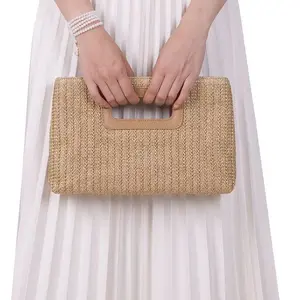 Trendy Straw Woven Beach Bag For Summer, Fashionable Woven Handbag For Women With Chain Crossbody Strap, Lightweight Rattan Bag, Breathable Large Capacity Travel Tote, Casual Vacation Shoulder Bag, Stylish Summer Essential Bag For Beach Trips & Daily Outi