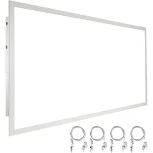 VEVOR 2 x 4 FT LED Panel Light, 50W, 6000LM LED Flat Ceiling Lighting Fixture, Surface/Recessed/Drop Mount with Adjustable Brightness Adjustable Color Temperature, 1.4-Inch Ultra-Thin, for Home Office