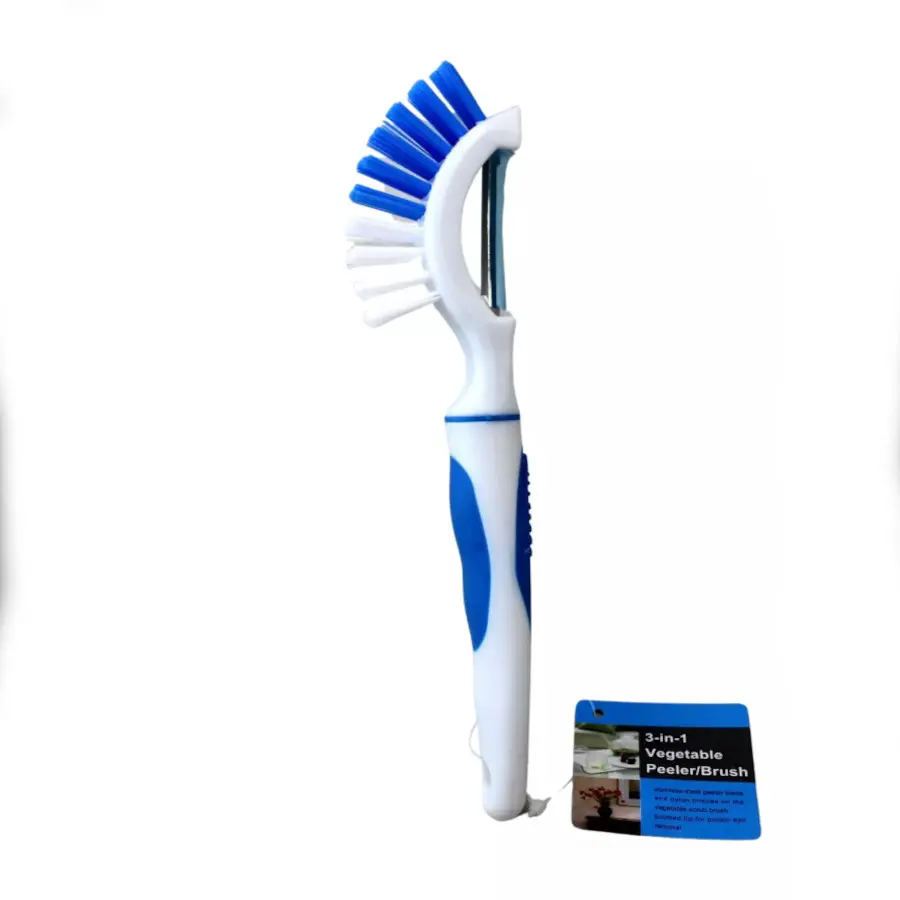 Multi-Function Vegetable Peeler with Brush and Core Tool for Effortless Cooking Kitchen Utensils Silicone Blade