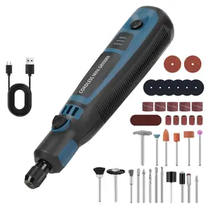 Multifunctional Mini Electric Polisher, USB Rechargeable Electric Polisher with Accessories, Rotary Tool Kit for Grinding, Engraving and Polishing