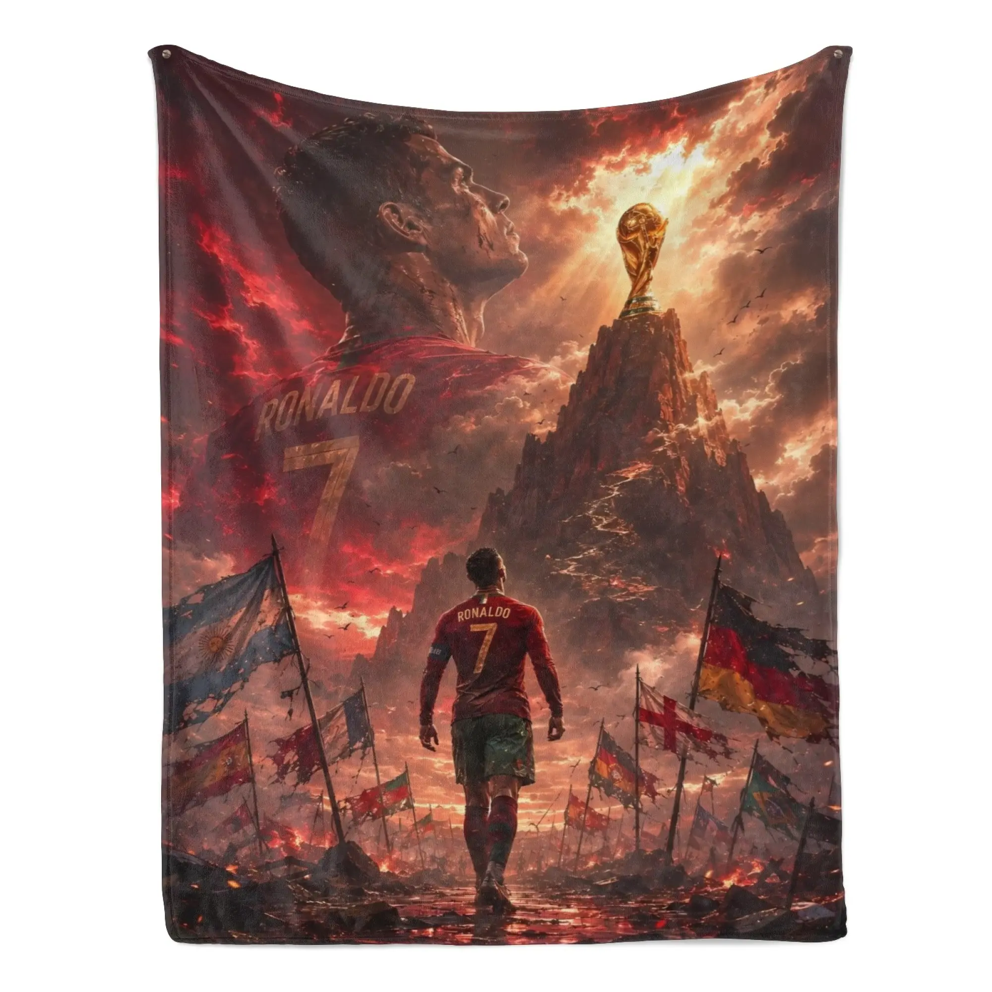 Soft Comfortable Funny Throw Blanket Print Football Star Cr7 Plush Blanket,Flannel Blanket For Living Room Bedroom Bed Sofa Picnic Cover C-Ristiano Ronaldo Blankets summerwins