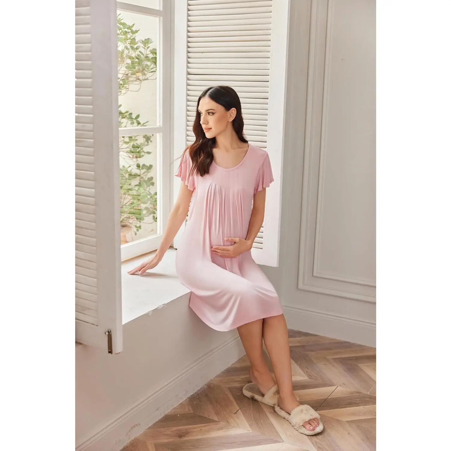 Nursing Nightown Labor and Delivery Gown for Hospital Pleated Breastfeeding Dress Short Sleeve Maternity Sleepwear - TikTok Shop Nursing Nightown Labor and Delivery Gown for Hospital Pleated Breastfeeding Dress Short Sleeve Maternity Sleepwear - TikTok Shop