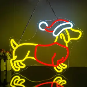Dachshund Design Neon Sign, USB Powered LED Glowing Wall Hanging Neon Light, Decorative Light for Home, Office, Shop, Coffee Shop
