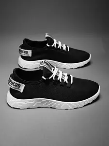 Men's Sporty Lace Up Athletic Running Shoes, Breathable Comfortable Lightweight Mesh Sneakers, Trendy All-match Sports Shoes for Daily Wear