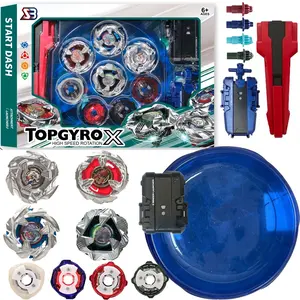 New X Series Battle Gyro Armor Spinning Top Gift Box Set, Party Toy Set, Competitive Game Toys, Includes 4 Gyros & Launchers, Perfect for Gatherings