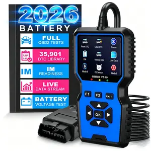 Professional OBD2 V519 Scanner - 2026 Upgraded OBDII + CAN Code Reader, Live Data, Battery Test, 40000+ DTC Library, I/M Readiness, Check Engine Light & Smog Test - All Vehicles After 1996 system diagnostics