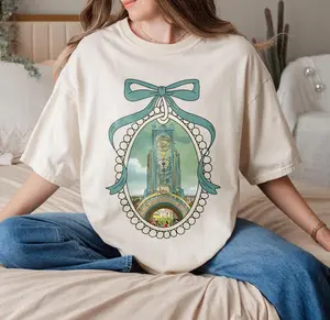 Comfort Colors Retro Epic Universe Coquette Bow Shirt, Family Universe Park Trip Shirt, Universal Studios