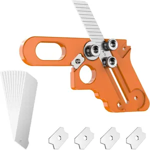 Edge Banding Trimmer, Veneer Edge Cutter Woodworking Hand Trimming Tool with 10Pcs Blades and 4Pcs Circular Edge Scrapers for Wood Edge Banding