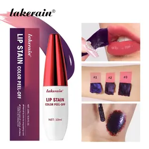 3-Pack Peel-Off Lip Stain, Waterproof & Transfer-Resistant Lip Glaze, Non-Sticky Lightweight Lip Tint, Liquid Lip, 3 Universal Shades for All Skin Tones, Perfect for Dates & Parties