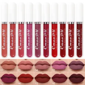 Cmaadu 10 PCS Lipstick Set Matte Long-Lasting Waterproof Lipstick Lip Stain Tint, Easy Apply High Pigment, Non-Sticky Smooth Formula, Professional Lip Makeup