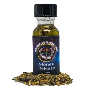 Money Release Ritual Oil to Bring You Money Owed to You & Remove Money Blockages | Made with Herbs & Essential Oils | Hoodoo, Voodoo, Wicca, Pagan | 1/2 oz Aromatherapy