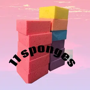 Large Square Eco-Friendly Sponges Bundle (11-Pack) - Multi-Surface Scrubber for Crafting, Cleaning, Ideal as a Gift