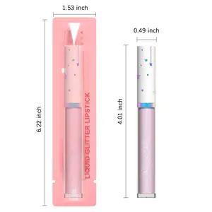 1Pcs Light Lilac Purple Metallic Shimmer Glitter Lip Gloss Liquid Lipstick Long Lasting Waterproof 24, Glitter Pearlescent Metallic Sparkly Glossy Liquid Lipsticks Lip Stain Makeup Set for Women