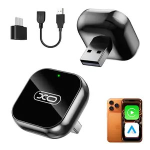 2 in 1 Wireless CarPlay & Android Auto Adapter, Convert Wired CarPlay to Wireless, Plug & Play, Fast and Stable Auto Connect, No Delay, Suitable for iPhone & Android with USB/USB-C Port