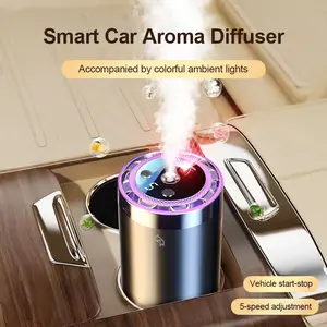 Smart Car Air Fresheners, New Smell Experience By Ultrasonic mist, Auto On/Off, Powerful Built-in Battery, Natural Fragrance, Adjustable Car freshener, Cologne Scent