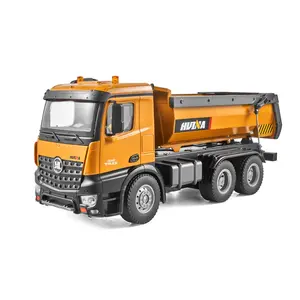 【FathersDayGift】VEVOR RC Dump Truck Toy, 10-Channel 1:14 Scale, Remote Control Dump Truck RC Construction Vehicle Truck Toy with Light & 2 Rechargeable Batteries Birthday Gift for Toddlers Kids Boys and Girls Age 6+
