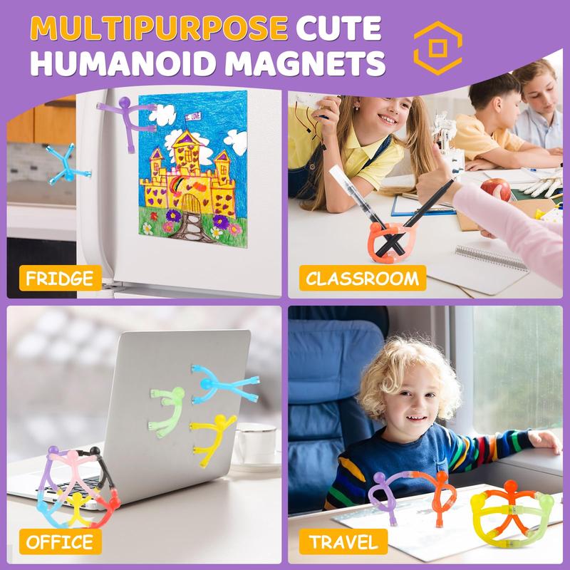 EFFUN 10Pcs Colorful Magnetic Men for Kids – Flexible Fridge Magnets & Fidget Toys, Creative Magnetic People for Fun Decoration on Refrigerator, Whiteboard, or Office EFFUN 10Pcs Colorful Magnetic Men for Kids – Flexible Fridge Magnets & Fidget Toys, Creative Magnetic People for Fun Decoration on Refrigerator, Whiteboard, or Office