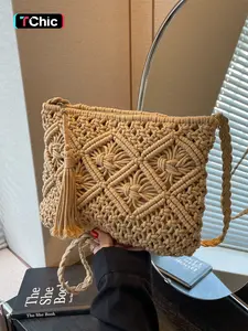 Korean Style Versatile Handwoven Bag with Smooth Zipper Design, Single Shoulder Crossbody, Perfect for Daily Use, Stylish Crossbody, Crossbody Shoulder Handbag