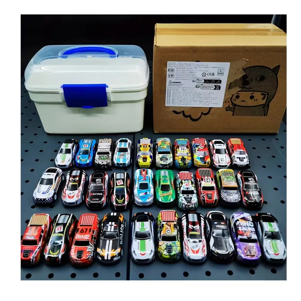 28 Pack Pull Back Cars for Kids, Mini Toy Vehicles, Assorted Race Cars, Party Favors, Goodie Bag Stuffers & Pinata Fillers