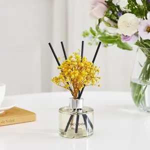 COCODOR Flower Reed Diffuser Set / 6.7oz / Scent Diffuser with Sticks Home Fragrance Reed Diffuser for Bathroom Shelf Decor