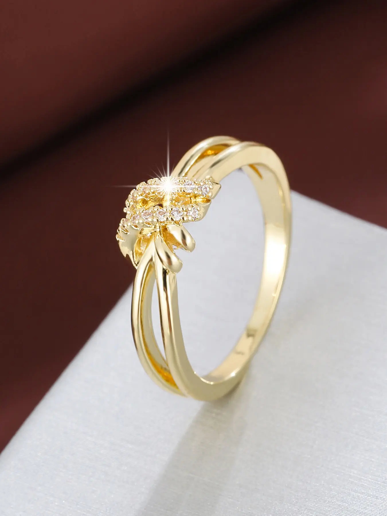 Women's Zirconia Ring, Cubic Zirconia, Casual Design Jewelry Gift, Copper Material, All-Season Accessory, Stylish Women's Rings, Beautiful Rings