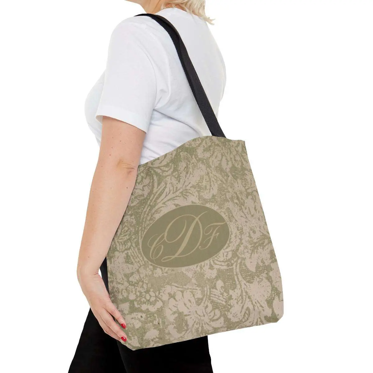 Monogrammed Tote Bags in 3 Sizes