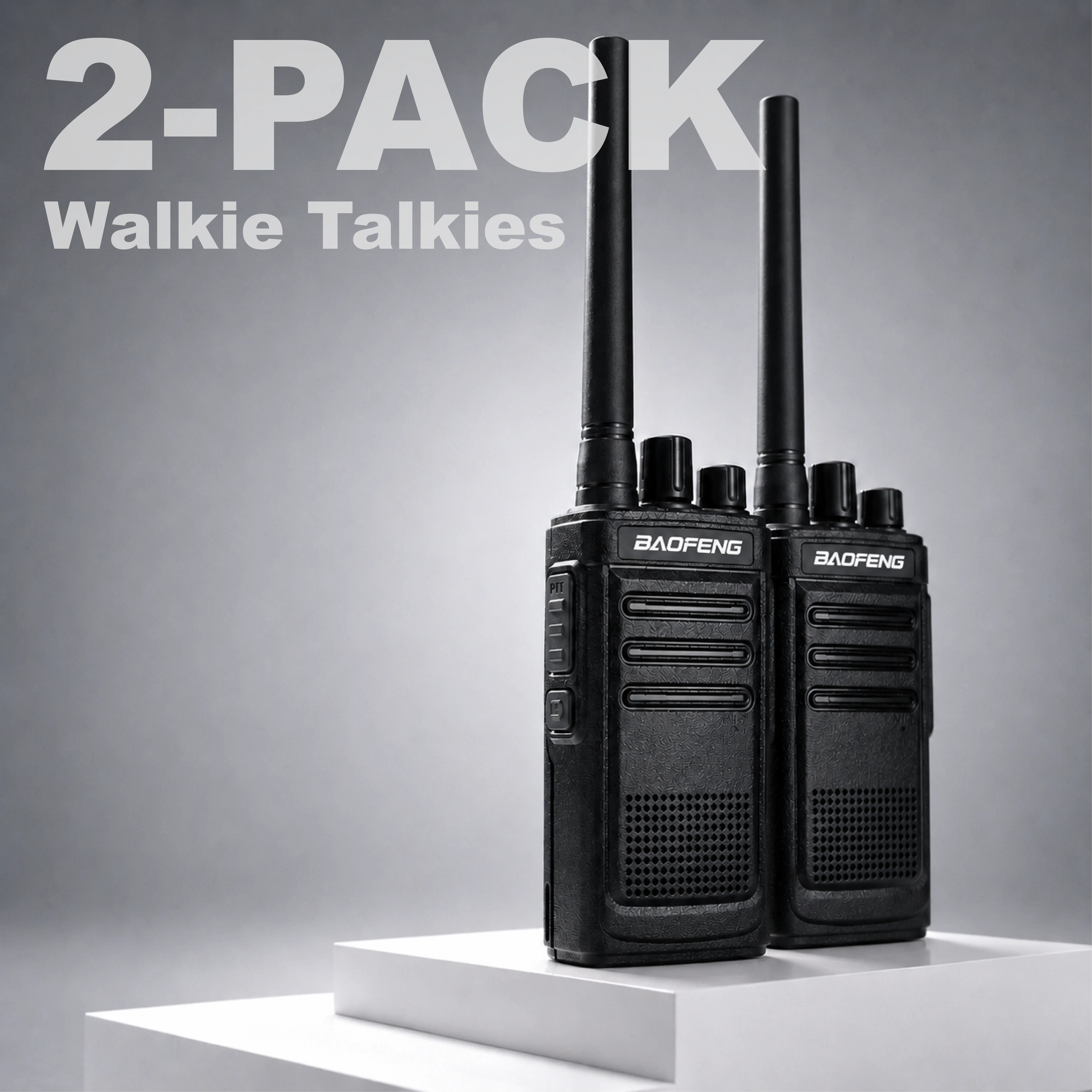 Baofeng HM-658 Walkie Talkie, 2Pcs Portable Radio 888S Latest Upgraded Version, One Pair of Handheld Intercom for Adults with Earpieces, Long Range Communication Device, Multi-Band Receiving and Transmitting