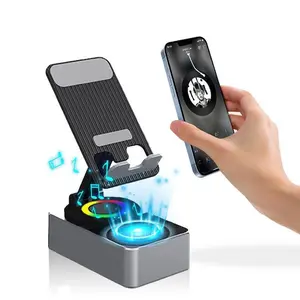 5-in-1 Multifunctional Phone Magic: Stand + Bluetooth Speaker + Wireless Charger| Portable Design for Video Chats & Daily Use, All-in-One Solution