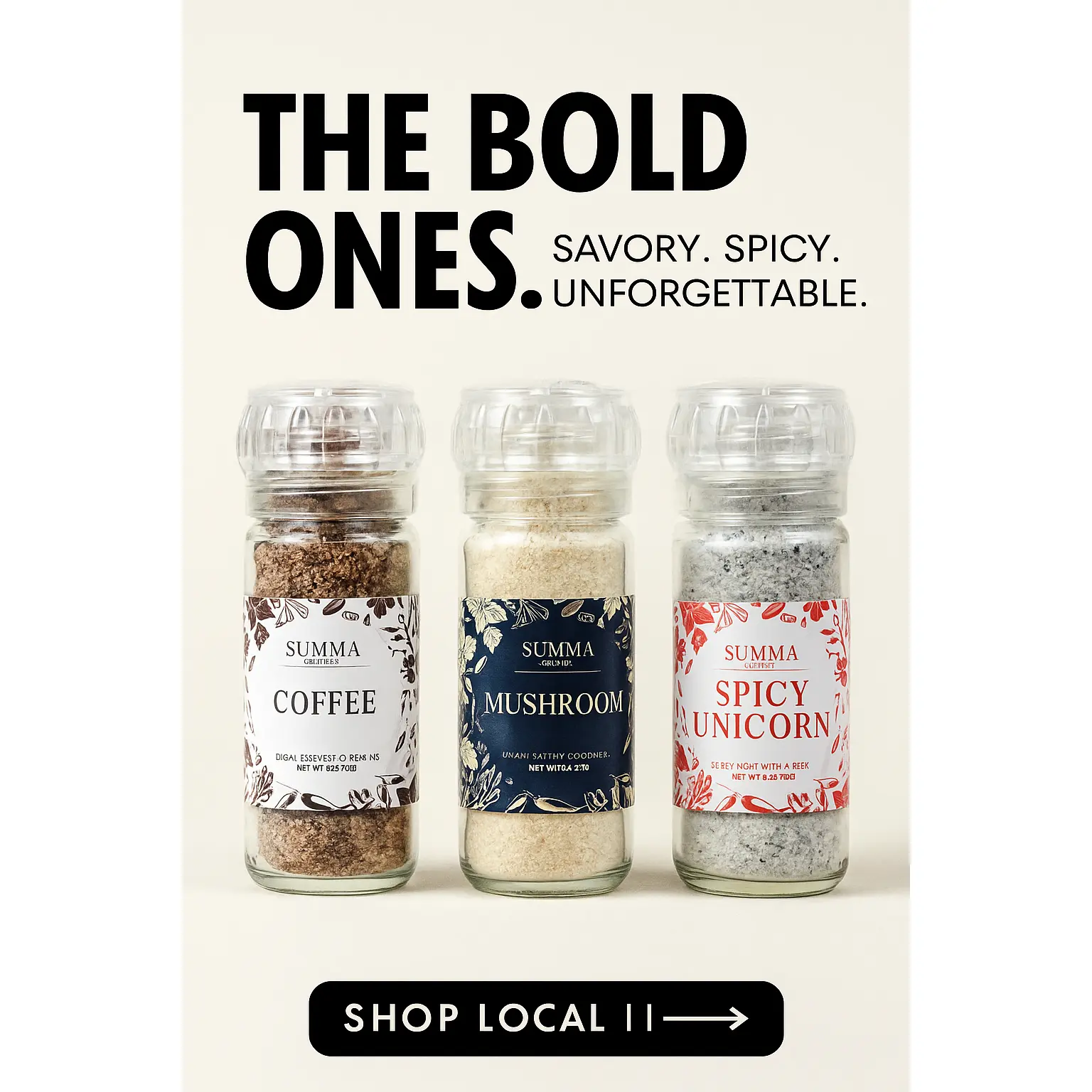 The Bold Ones - bundle of  Flavor Spice Salt