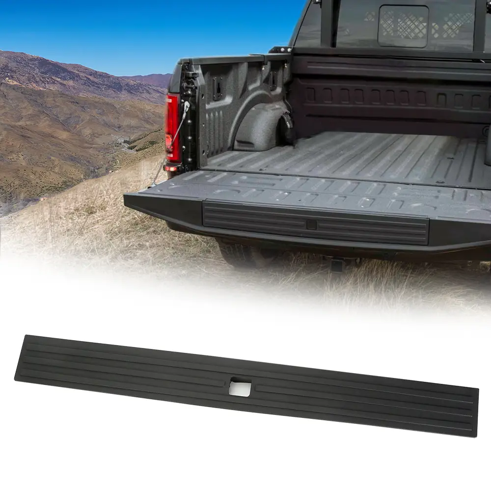 Flexible Tailgate Step Pad Molding Trim with Button - Auto Replacement Parts, Car Accessories, Body Kit for 2015-2020 Ford F150 Truck, Auto Parts Accessories Automotive
