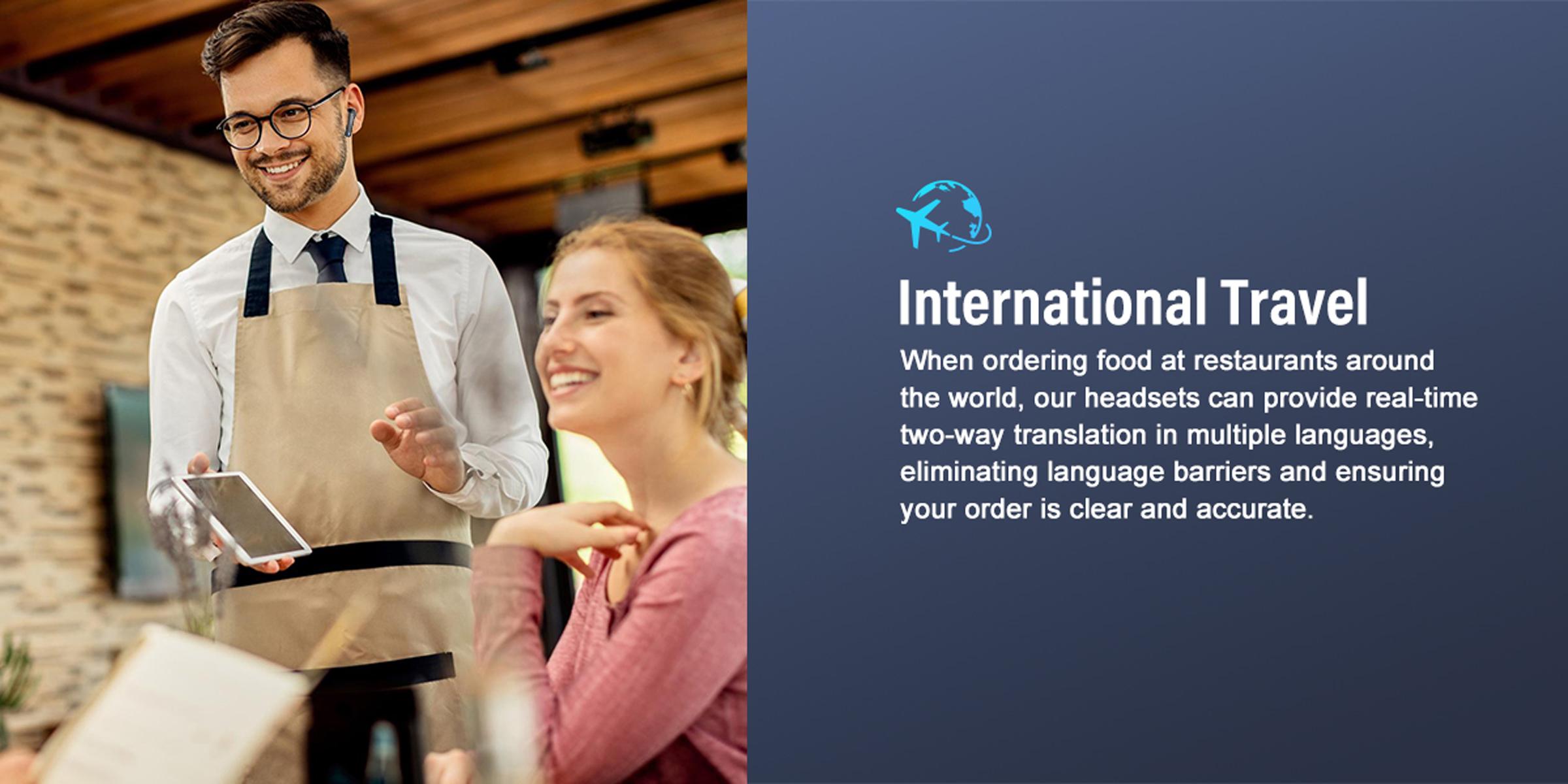 AI Translation Earbuds Real Time 156+ Languages Translator Ear Buds Audifonos Traductores Inglés Español 60H Playtime Wireless Earphones AI Bluetooth Headphones for Travel Meeting Learning Black