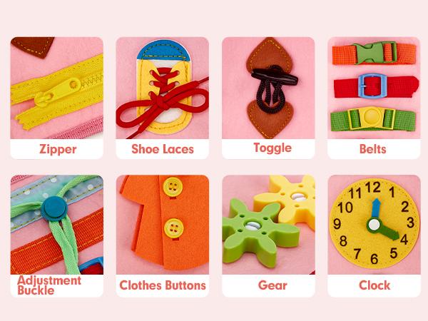 hahaland Busy Board for Toddlers - Montessori Sensory Toy & Travel Activity Book for Learning Fine Motor Skills, Educational Toy for Boys Girls, Hobbies Ideas, Kids Toys Magnetic Building Blocks Macaron Magnetic Blocks hahaland Busy Board for Toddlers - Montessori Sensory Toy & Travel Activity Book for Learning Fine Motor Skills, Educational Toy for Boys Girls, Hobbies Ideas, Kids Toys Magnetic Building Blocks Macaron Magnetic Blocks