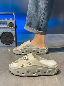 Unisex "FASHION" Print Slides: Breathable Hollow Design, Statement Slides For Streetwear & Cool Outfits