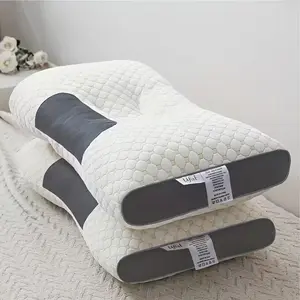 Soft Knitted Neck Massage Couple Pillow, Adjustable Ergonomic Support, High-Quality Pillow Insert, Detachable Cover, Sleep Comfort, Supportive Bolster