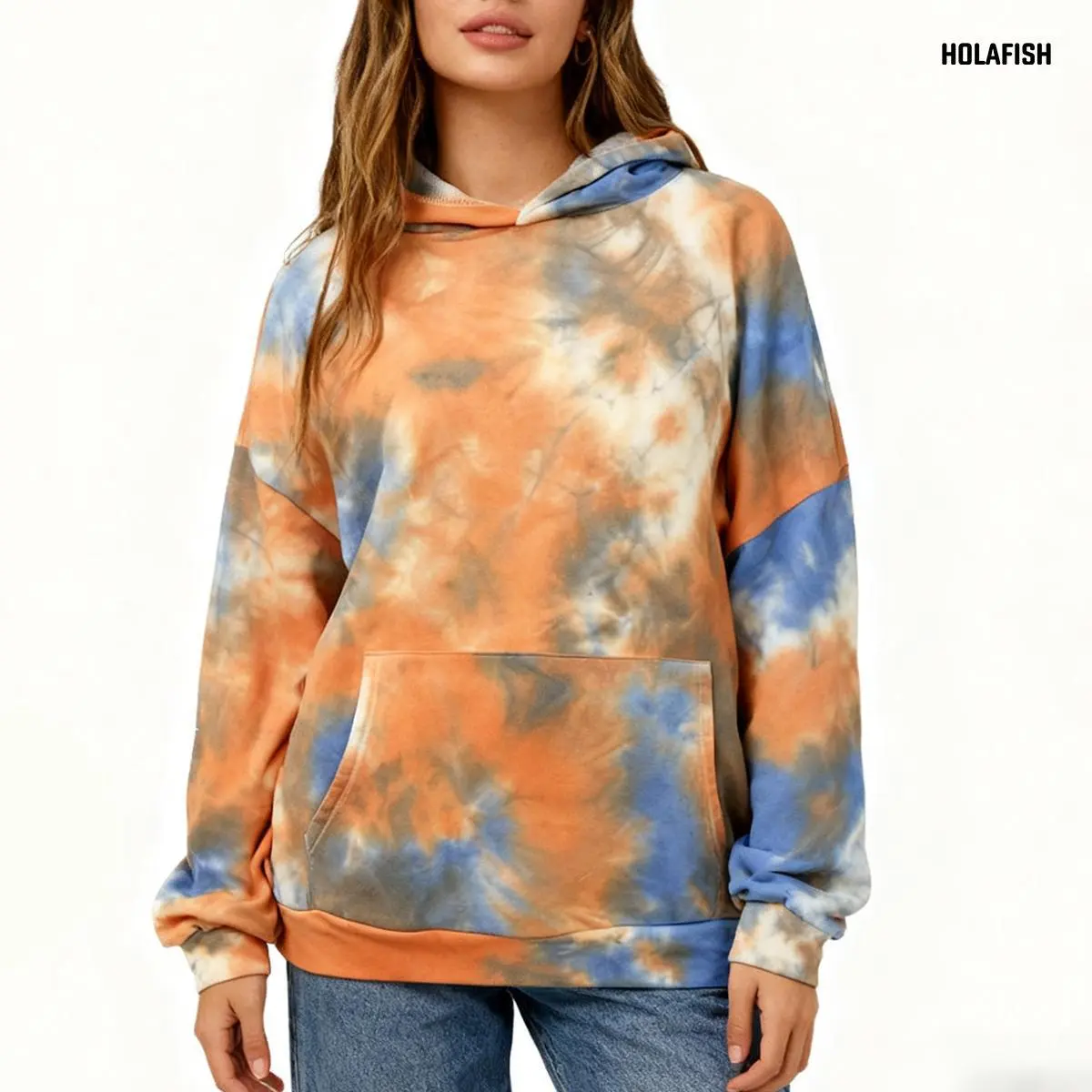 Holafish Unisex Tie Dye  Hoodie, Tie Dye Hooded Sweatshirt, Blank Hoodie, Gift For Her, Tie Dye, Hoodie Blank, Tie Dye Shirts, Oversized Sweatshirt, Hoodie,True Size summervibes