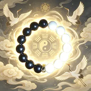 Yin Yang Balance Beaded Bracelet | Taoist Cultural Harmony Jewelry