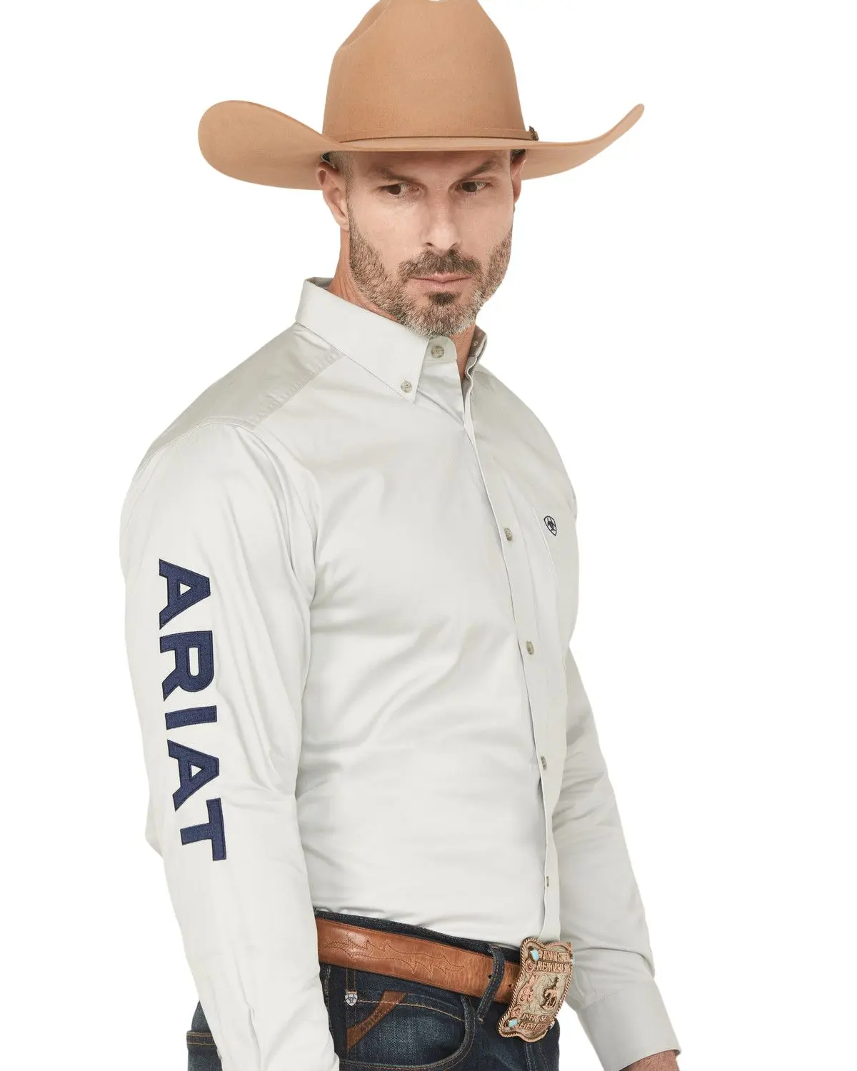 Ariat Men's Men'S Team Logo Twill Solid Long Sleeve Button-Down Western Shirt - 10059133-Tll