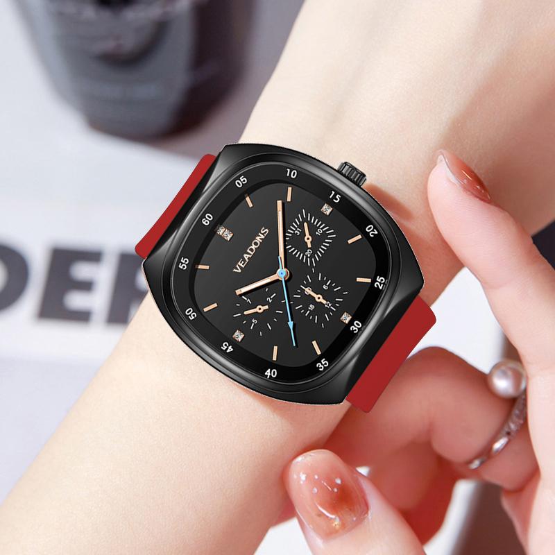 Fashion Watches Casual Stylish  Open Dial Watch  Silicone Strap, Waterproof & Luminous, Perfect for All Occasions Also ideal as a Mother's Day gift for your wife and mom.