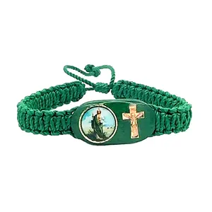 St Jude Cross Green Bracelet