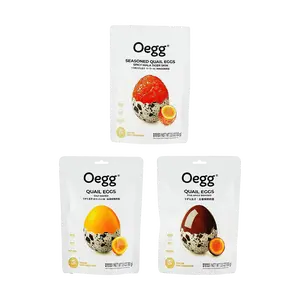 Oegg Quail Eggs Snack - Spicy Tiger Skin, Five Spice & Salt Baked Flavors - 3 Flavor Variety Pack - 100g x 3 Bags