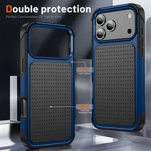 Fin Military Grade Anti-Fall Phone Case For iPhone 17 16 15 14 13 12 11 Pro Max 7 8 Plus X XR XS Max 17Air Shockproof Armor PC Cover