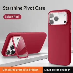 Magnetic protective lens holder suitable for IP17promax phone case, liquid silicone ip17pro