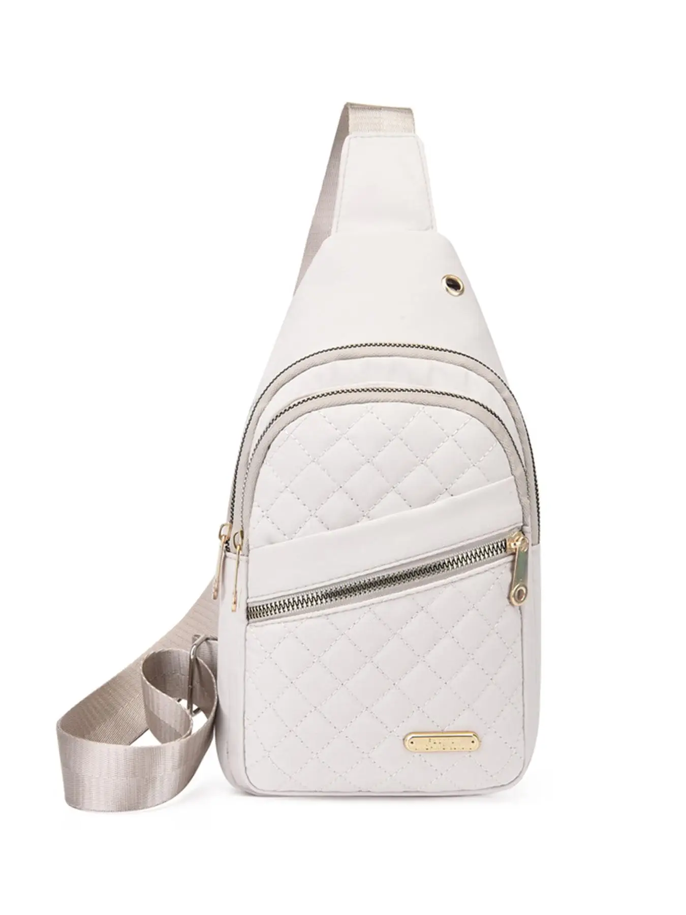 Women's Solid Color Quilted Design Fanny Pack, Fashionable Multi-pocket Design Zipper Bum Bag for Daily Used, Casual Trendy Versatile High-quality Dai