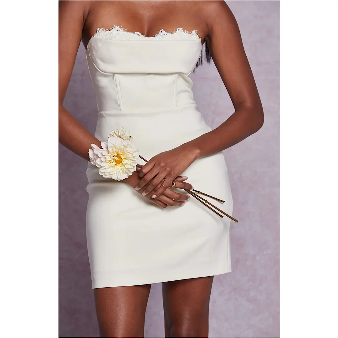 ASTR THE LABEL MELANI LACE PEEKABOO DRESS - CREAM - TikTok Shop