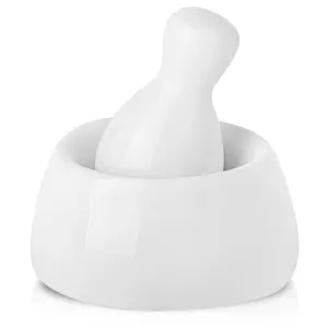 Mortar and Pestle Set Pill Grinding Bowl Pill Crusher and Spice Stone Grinder 2.5 Inch 1/2 Cup Efficient Labor-Saving Grinding