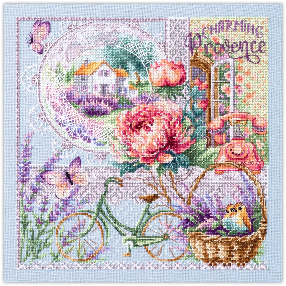 Charming Provence Counted Cross Stitch Kit by Magic Needle 540-703