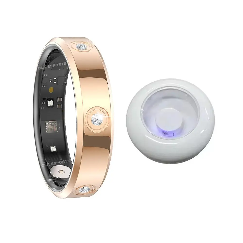 Fashion Smart Ring Men Women, Heart Rate Blood Oxygen, Sleep Monitor, 5ATM Waterproof,Multi-sport Mode Smartring For Android iOS Wearable Detection
